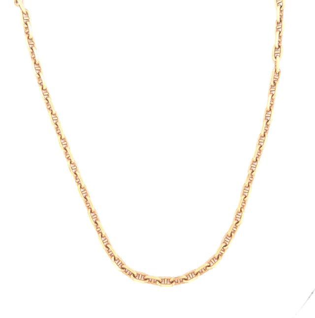 14K  Yellow Gold Mariner Chain Size 24  Weight 42 gr