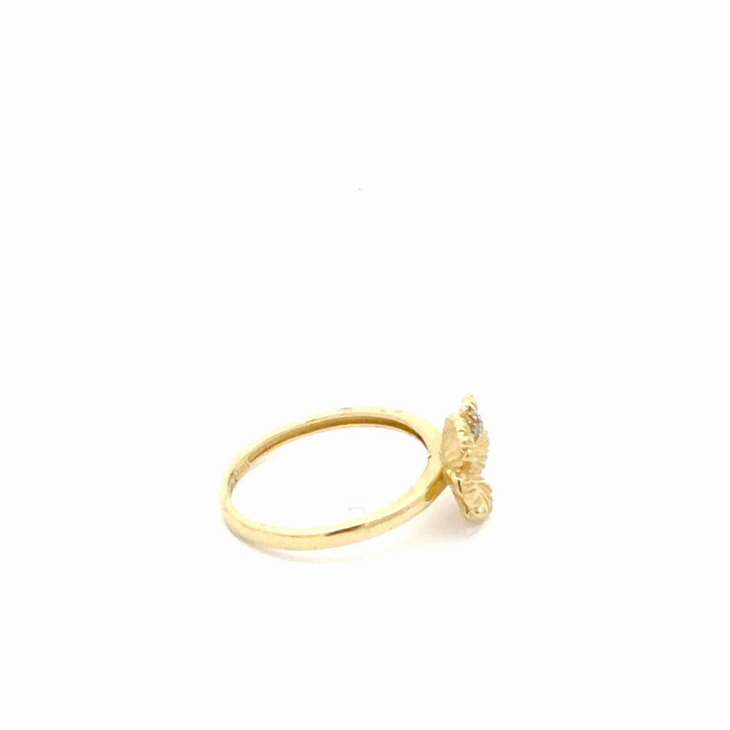 10K Two Tone Flower Ring 7" 7 1/4" 2.4GR