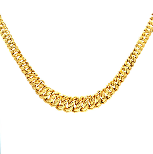 14k Yellow Gold Hollow Princess Necklaces Size 18