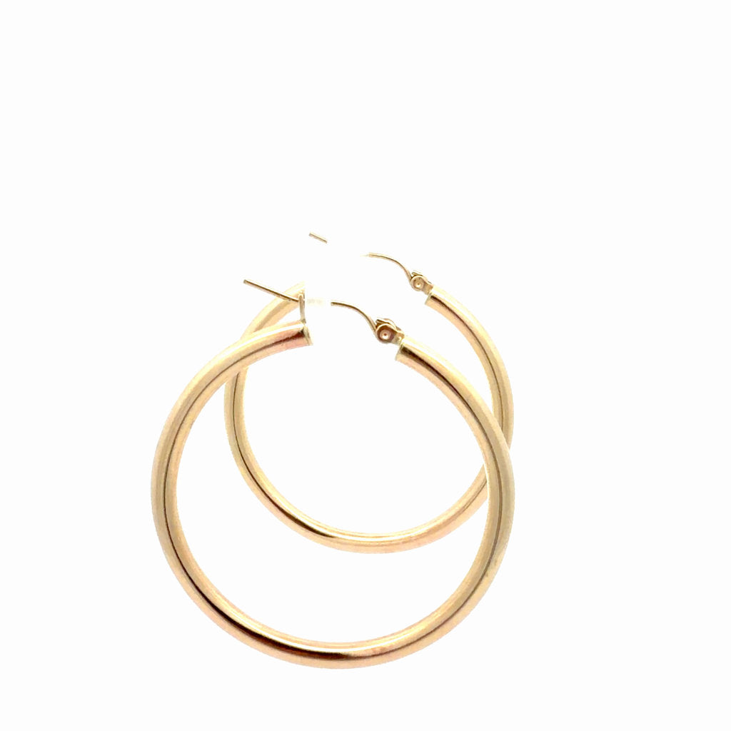 10K Yellow Gold Hoop Earrings 2.8GR