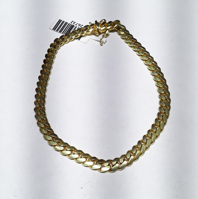 10K Yellow Size 8 CUBAN LINK BRACELET Weight 14.3 GR