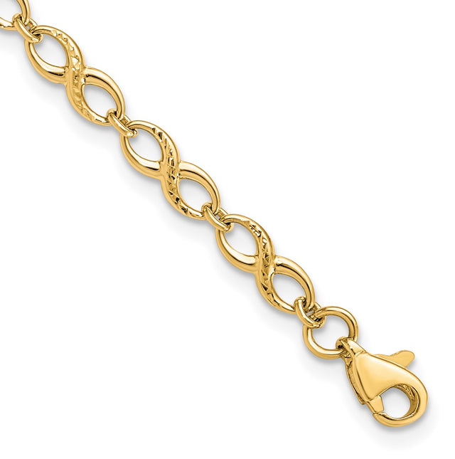 Leslie’s 10K Polished and D/C Bracelet