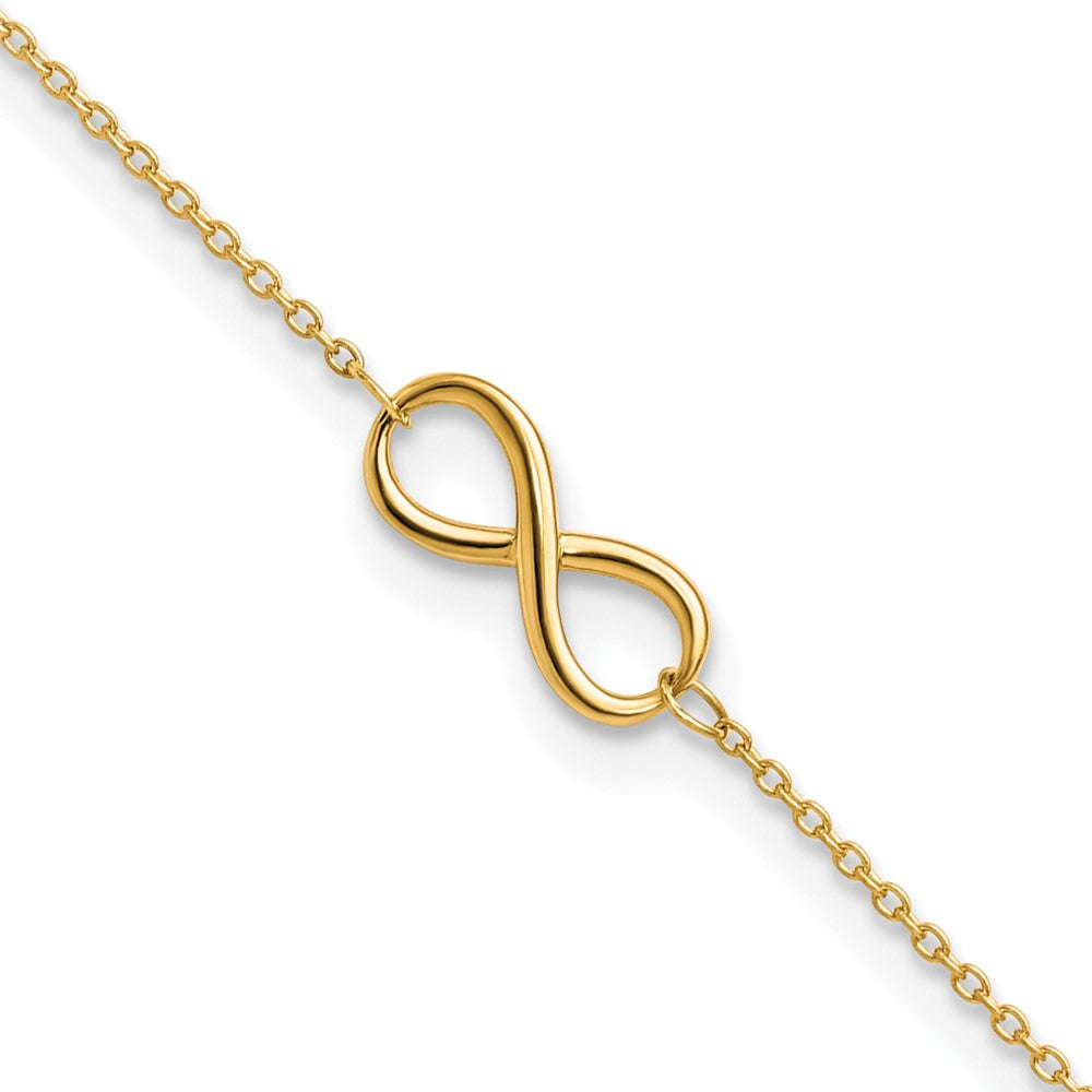 Leslie’s 10K Polished Infinity with 1in ext. Bracelet