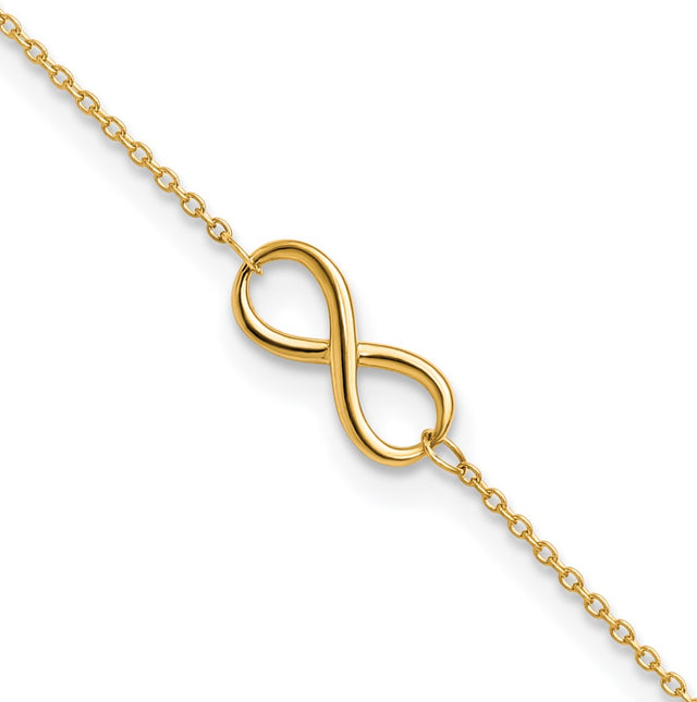 Leslie’s 10K Polished Infinity with 1in ext. Bracelet