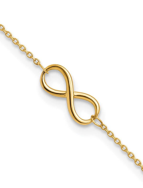 Leslie’s 10K Polished Infinity with 1in ext. Bracelet