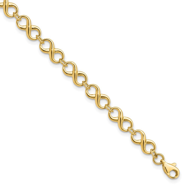 Leslie’s 10K Polished Infinity Bracelet