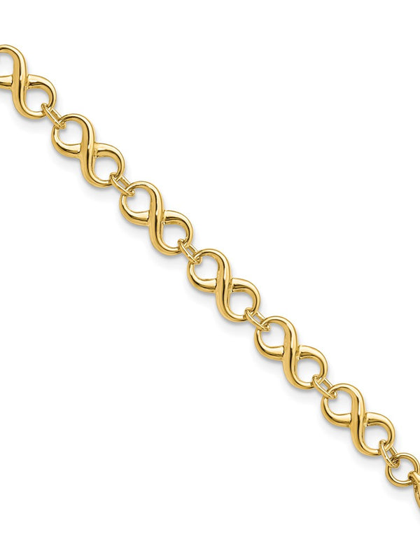Leslie’s 10K Polished Infinity Bracelet