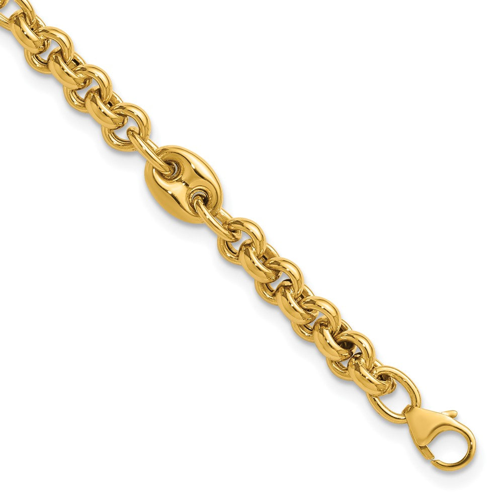 Leslie’s 10K Polished Fancy Link Bracelet