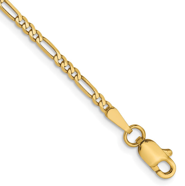 Leslie’s 14K 1.8mm Flat Figaro Chain Anklet