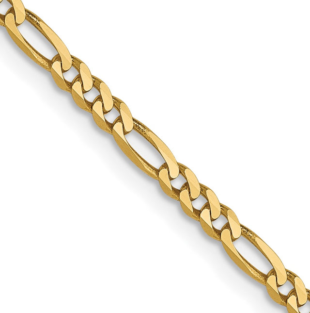 Leslie’s 14K 2.25mm Flat Figaro Chain