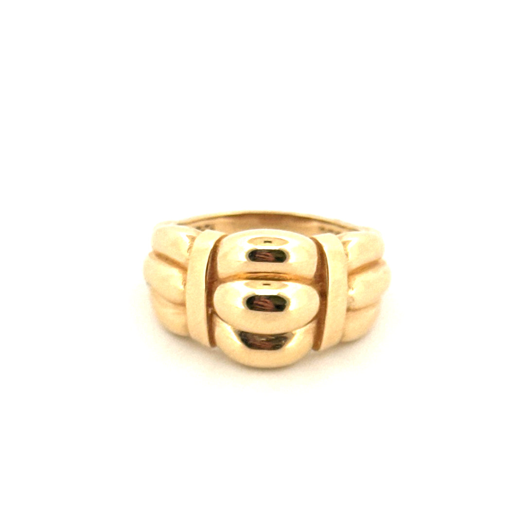 14k Yellow Gold Women's Puff Ring Size 7 3/4 Weight 3 gr