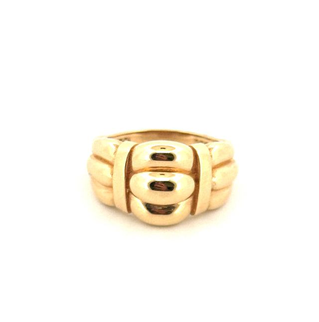 14k Yellow Gold Women's Puff Ring Size 7 3/4 Weight 3 gr