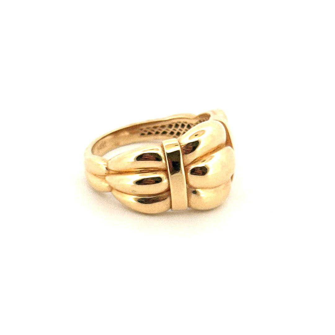 14k Yellow Gold Women's Puff Ring Size 7 3/4 Weight 3 gr