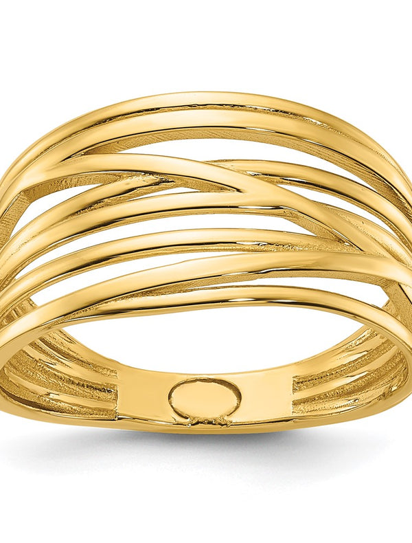 Herco 14K Polished Criss Cross Ring