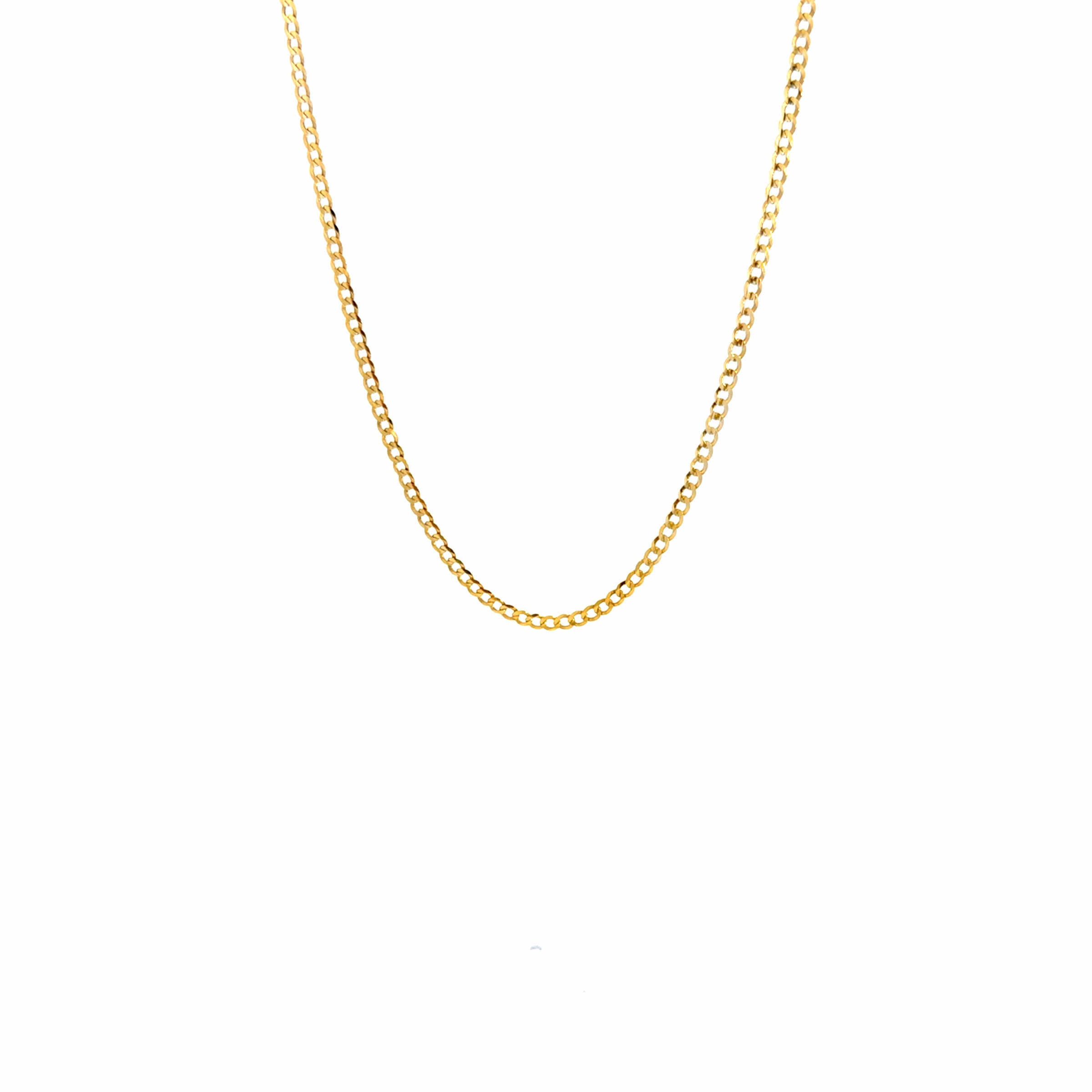 14K Yellow Gold Curb Chain Size 16" Weight 4.0GR