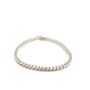 14K White Gold Cuban Link Bracelet Size 8 1/2" Weight 24.6 gr