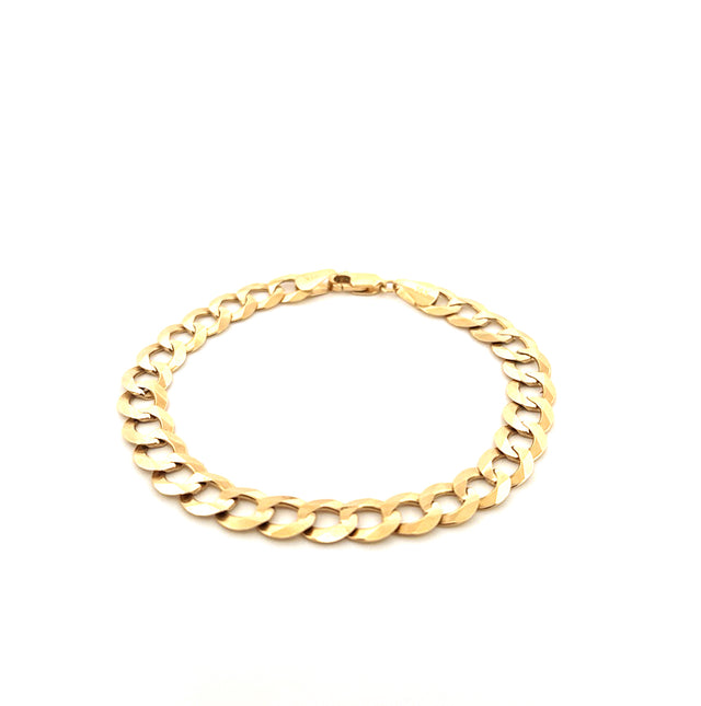 14k Yellow Gold Curb Link Bracelet Size 8 Weight 12.2 gr