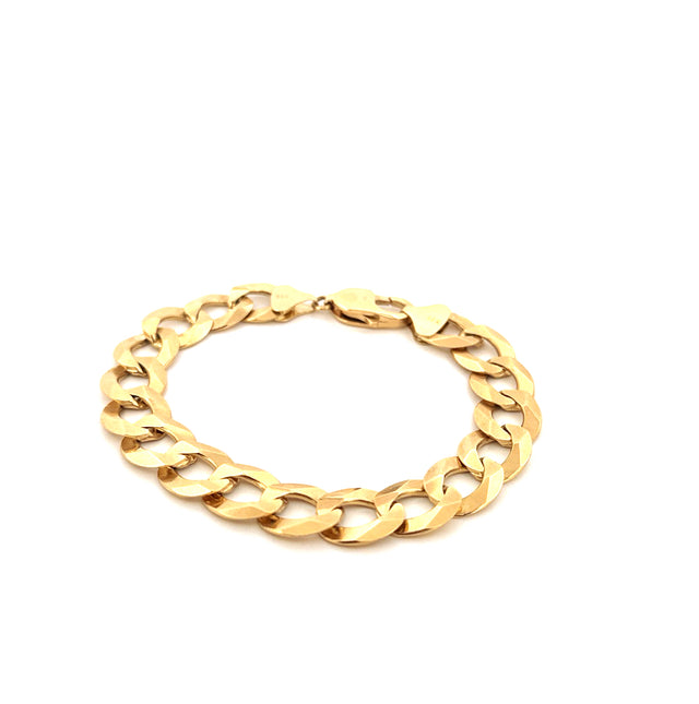 14k Yellow Gold Curb Link Bracelet Size 8 Weight 28.1 gr