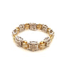 14k Two Tone Gold Fancy Diamond Bracelet Size 8 1/2 Weight 60.3 gr