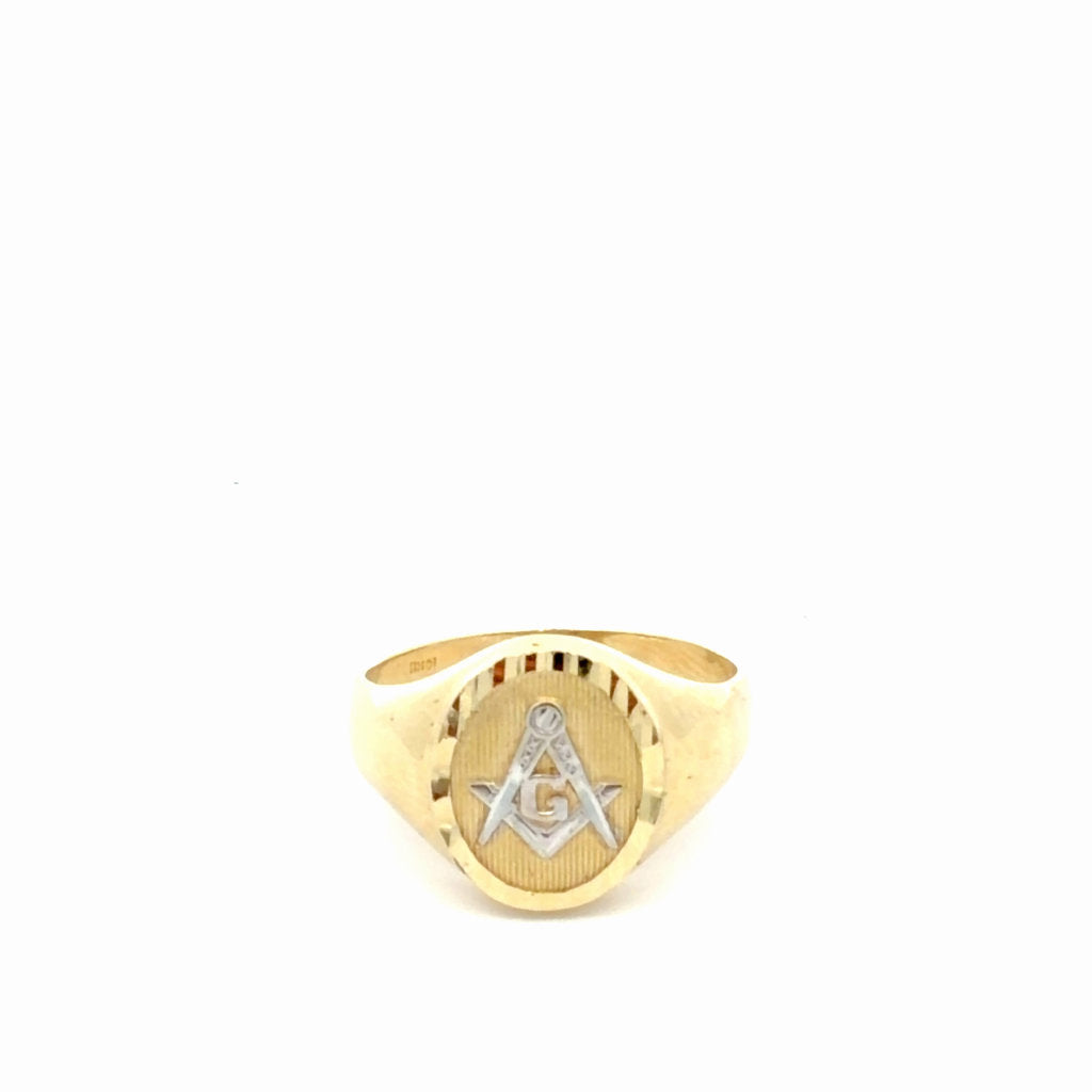10K Two-Tone Mens Ring 10 1/4" 4.4GR