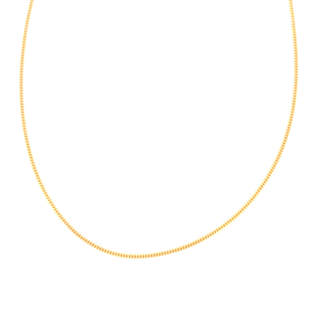 Cadena de eslabones cubanos de oro amarillo de 10K, tamaño 22", peso 6.4 GR
