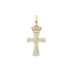 10k Yellow Gold Cross Pendant With Diamonds  Weight 11.1 gr