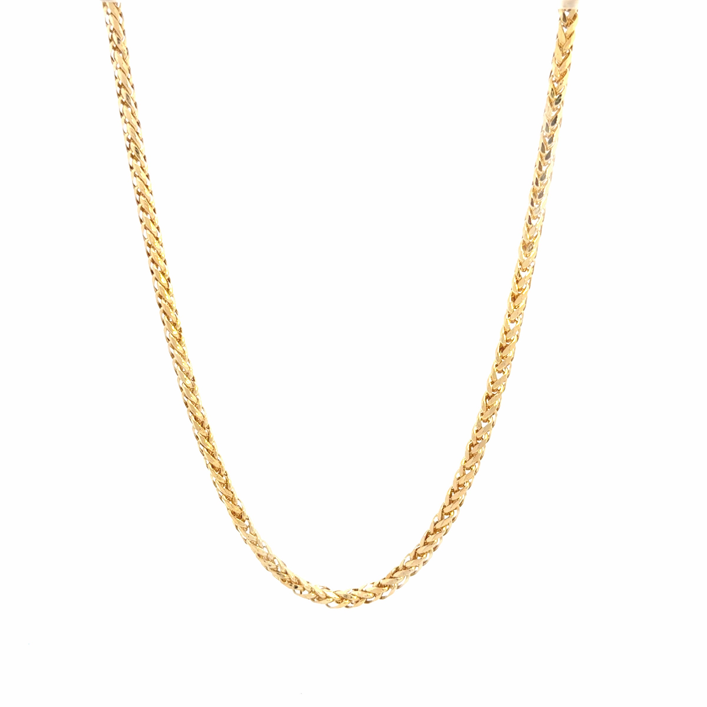 14K Yellow Gold Wheat Chain Size 16" Weight 7.2GR