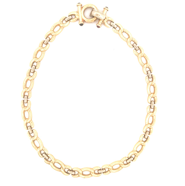 14K Two-tone Gold Fashion Necklace Size 17