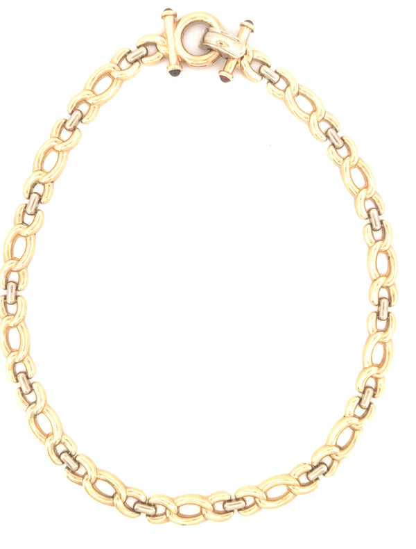 14K Two-tone Gold Fashion Necklace Size 17