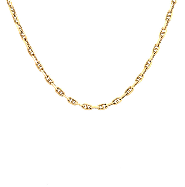 14k Yellow Gold Mariner Link Chain Size 24