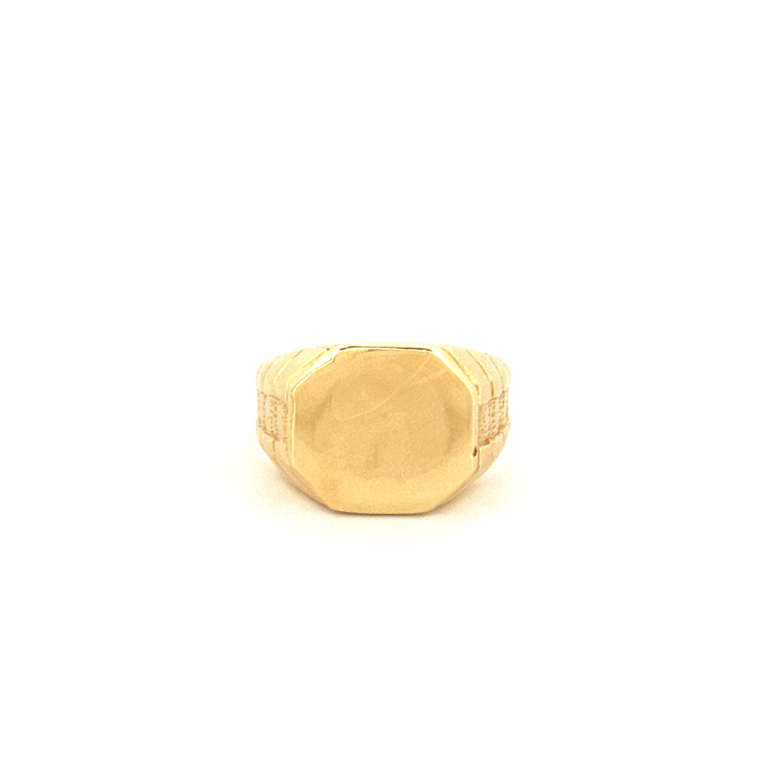 14k Yellow Gold Smooth Men's Ring Size 8 3/4 Weight 8.7 gr