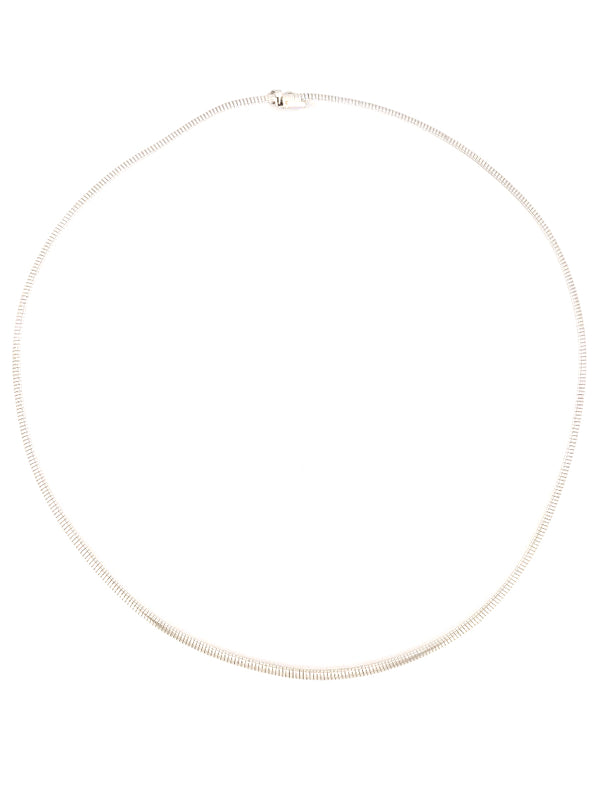 18k White Gold Fancy Omega Necklace Size 16