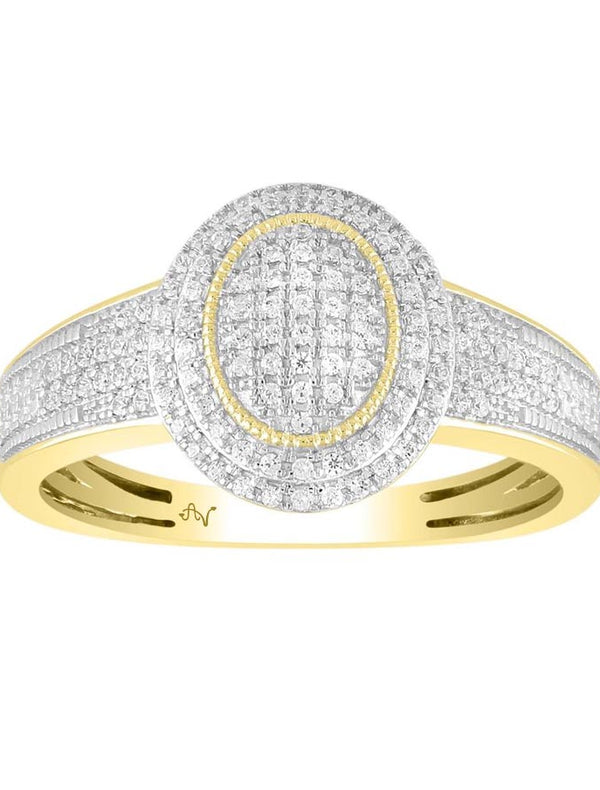 LADIES RING 0.20CT ROUND DIAMOND 10K YELLOW GOLD