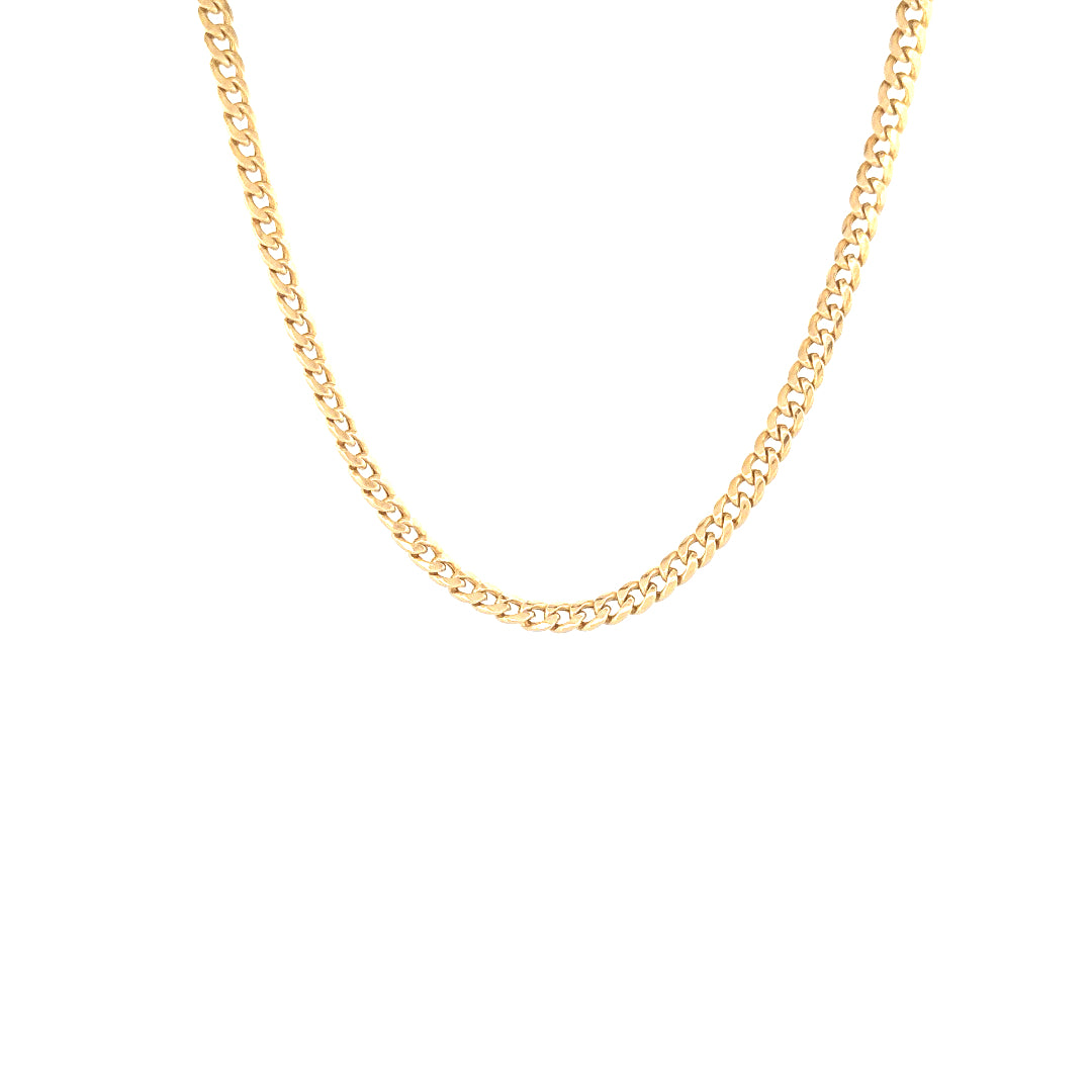 14k Yellow Gold Hollow Cuban Link Chain Size 24" Weight 16.4gr