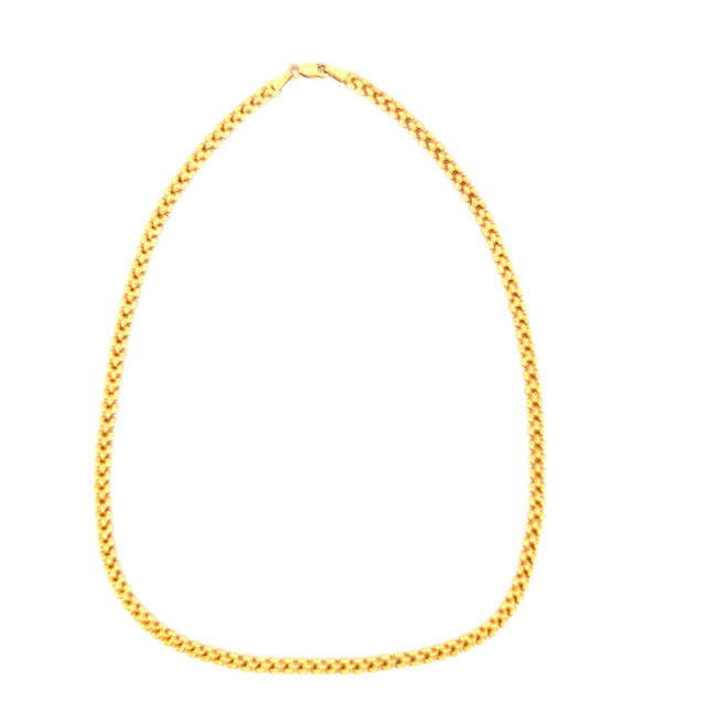 18k Yellow Gold Fancy Necklace Size 17