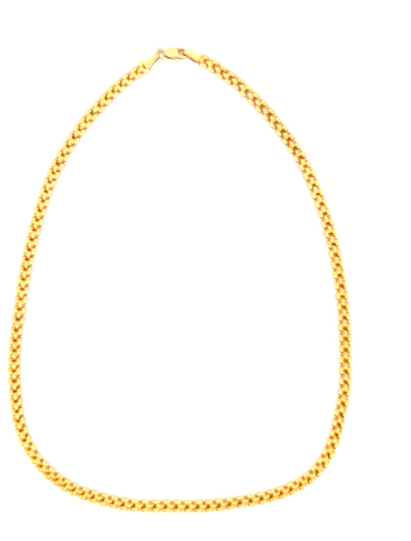 18k Yellow Gold Fancy Necklace Size 17