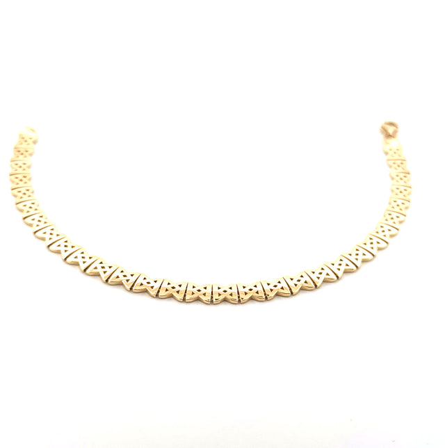 14k Yellow Gold Women's Fashion Italian Bracelet Size 7'' Weight 5.6GR