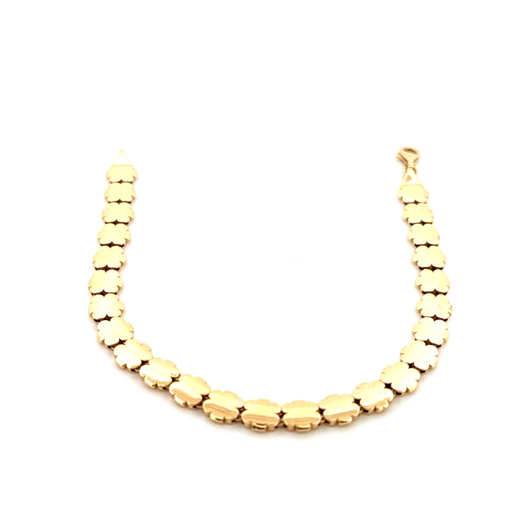 Pulsera de moda de oro amarillo de 14k para mujer, talla 7'', peso 9.1GR