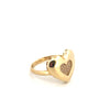 10k Yellow Gold Women's Fancy Heart Ring With Cz Size 7.5 Weight 2.1g