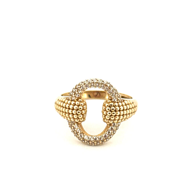 10k Yellow Gold Women's Fashion Ring Size 8 Weight 2.6GR
