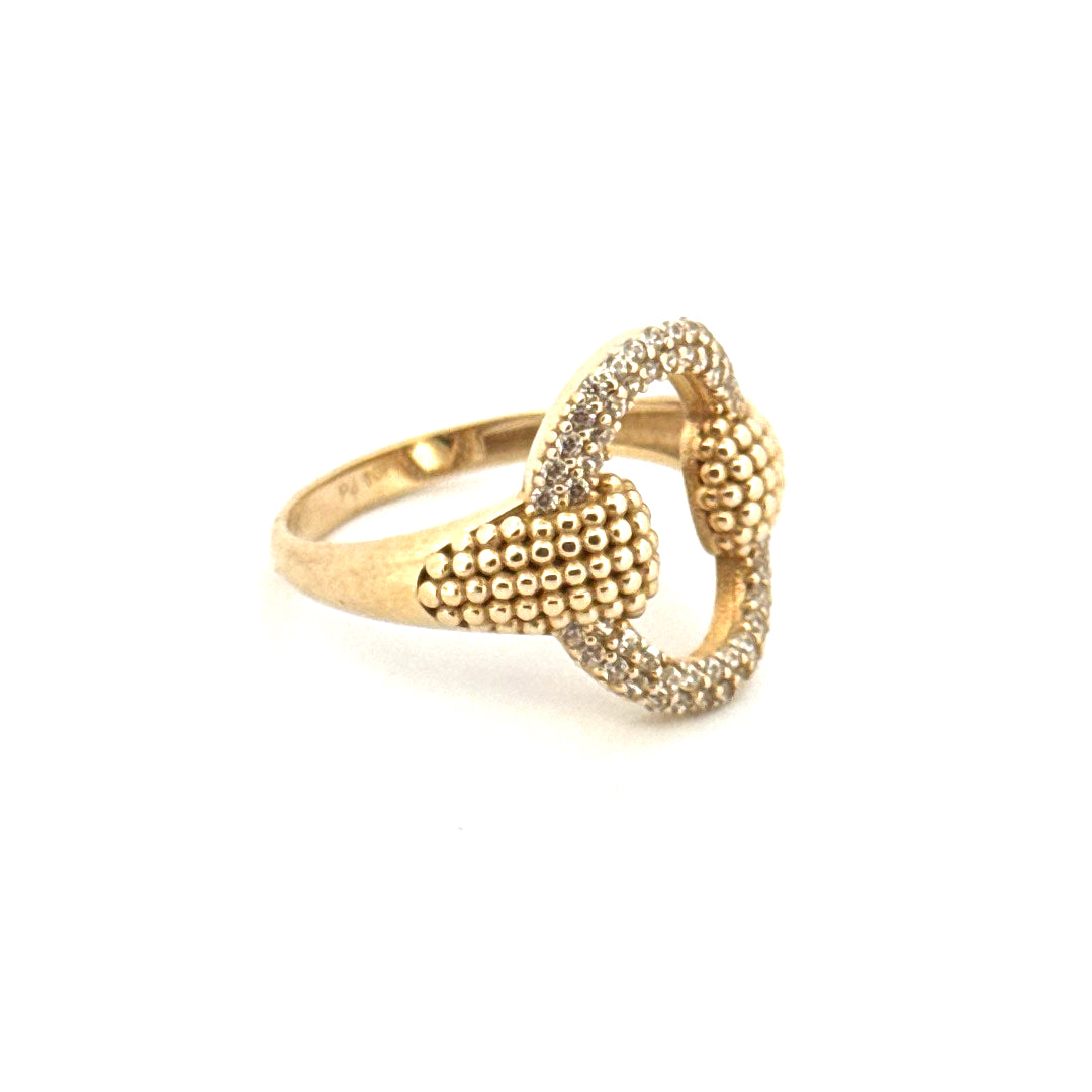 10k Yellow Gold Women's Fashion Ring Size 8 Weight 2.6GR