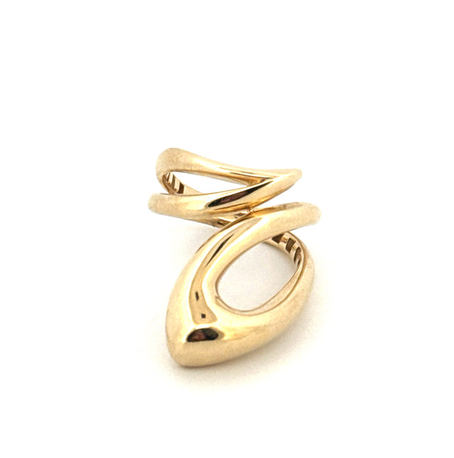 10k Yellow Gold Women's Fashion Ring Size 8.5 Weight 3.9GR