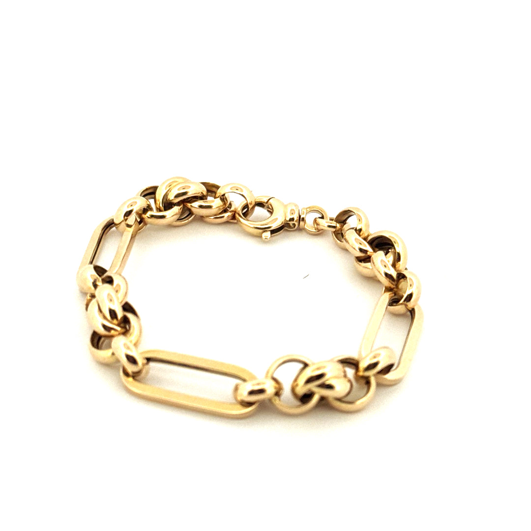 14k Yellow Gold Women's Bangle Bracelet Size 7 1/2'' Weight 13.4GR