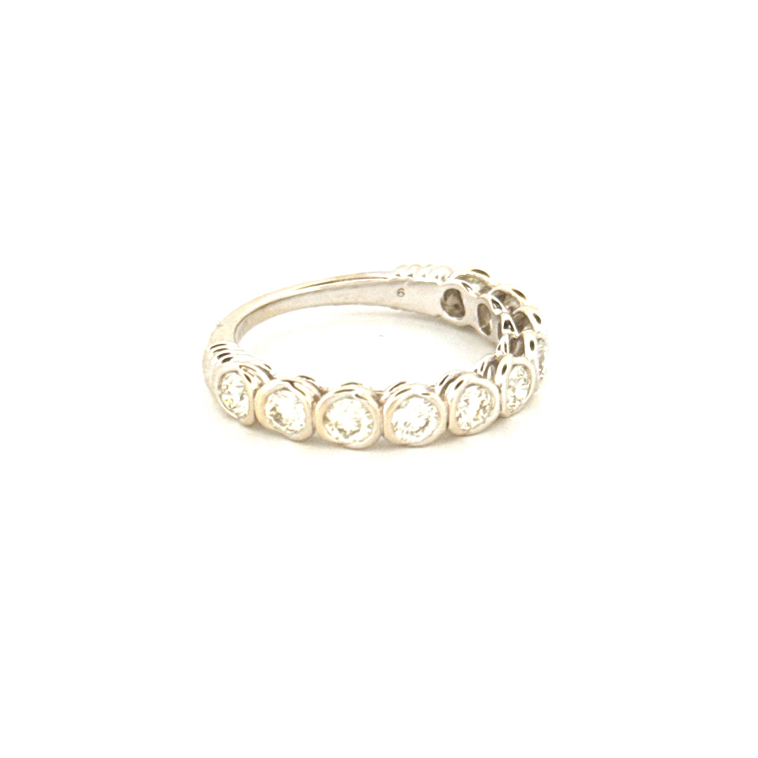 14k White Gold Women's Fancy Diamond Ring 7 1/2 Weight 3.3GR