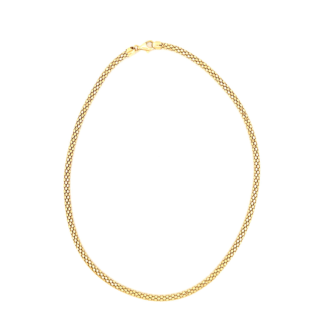 14K Yellow Gold Fancy Necklace Size 16'' Weight 17.1 GR