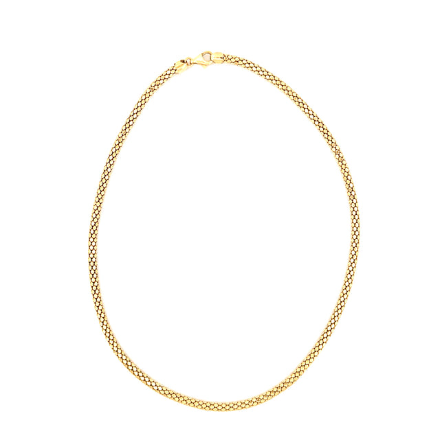 14K Yellow Gold Fancy Necklace Size 16'' Weight 17.1 GR