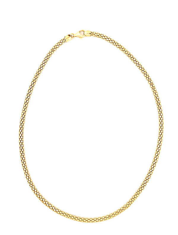 14K Yellow Gold Fancy Necklace Size 16'' Weight 17.1 GR