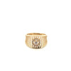 10K Yellow Gold Women's Fashion Ring With Cz  Size 7 Weight 2.5 GR