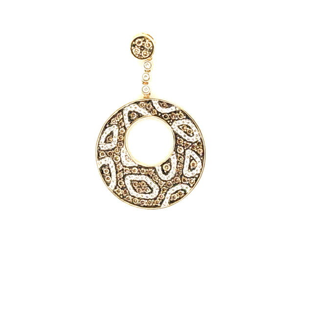 14K Yellow Gold  Fancy Women's Diamond  Pendant Weight 3.6GR