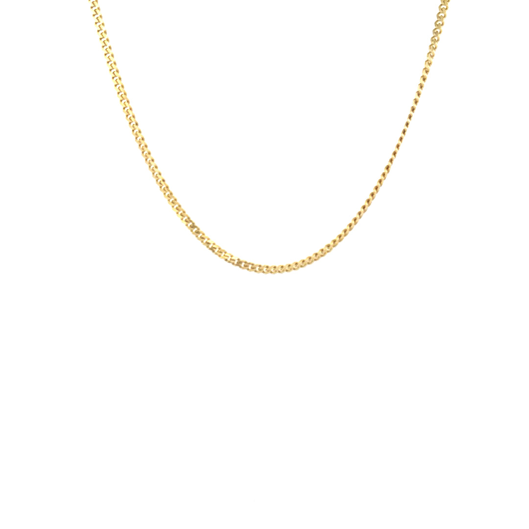 10k Yellow Gold Cuban Link Chain 3mm Size 24" 15.4 gr
